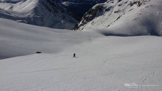 GR20 Sud en hiver - Descente sur Bocca della Cagnone